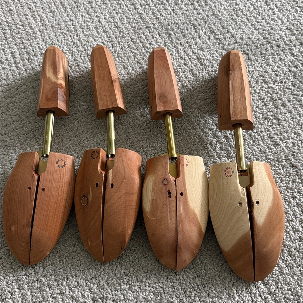 2 Pairs Men’s  Wooden Shoe Tree - Picture 2 of 9